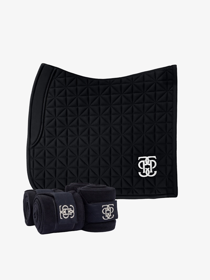 Diamond Quilt Dressage Saddle Pad+ Polos Set Diamond Quilt Dressage Saddle Pad+ Polos Set
