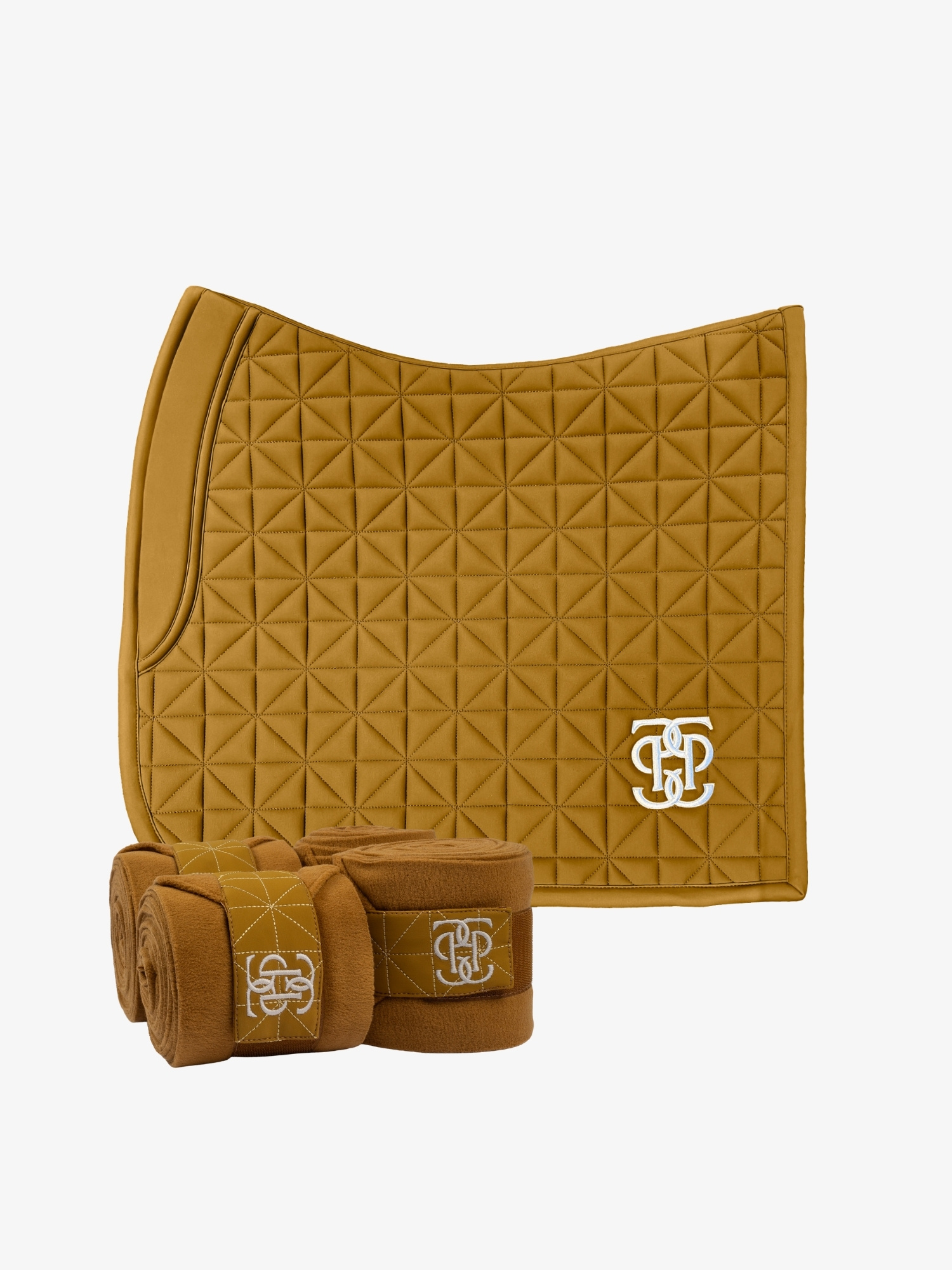 Diamond Quilt Dressage Saddle Pad+ Polos Set