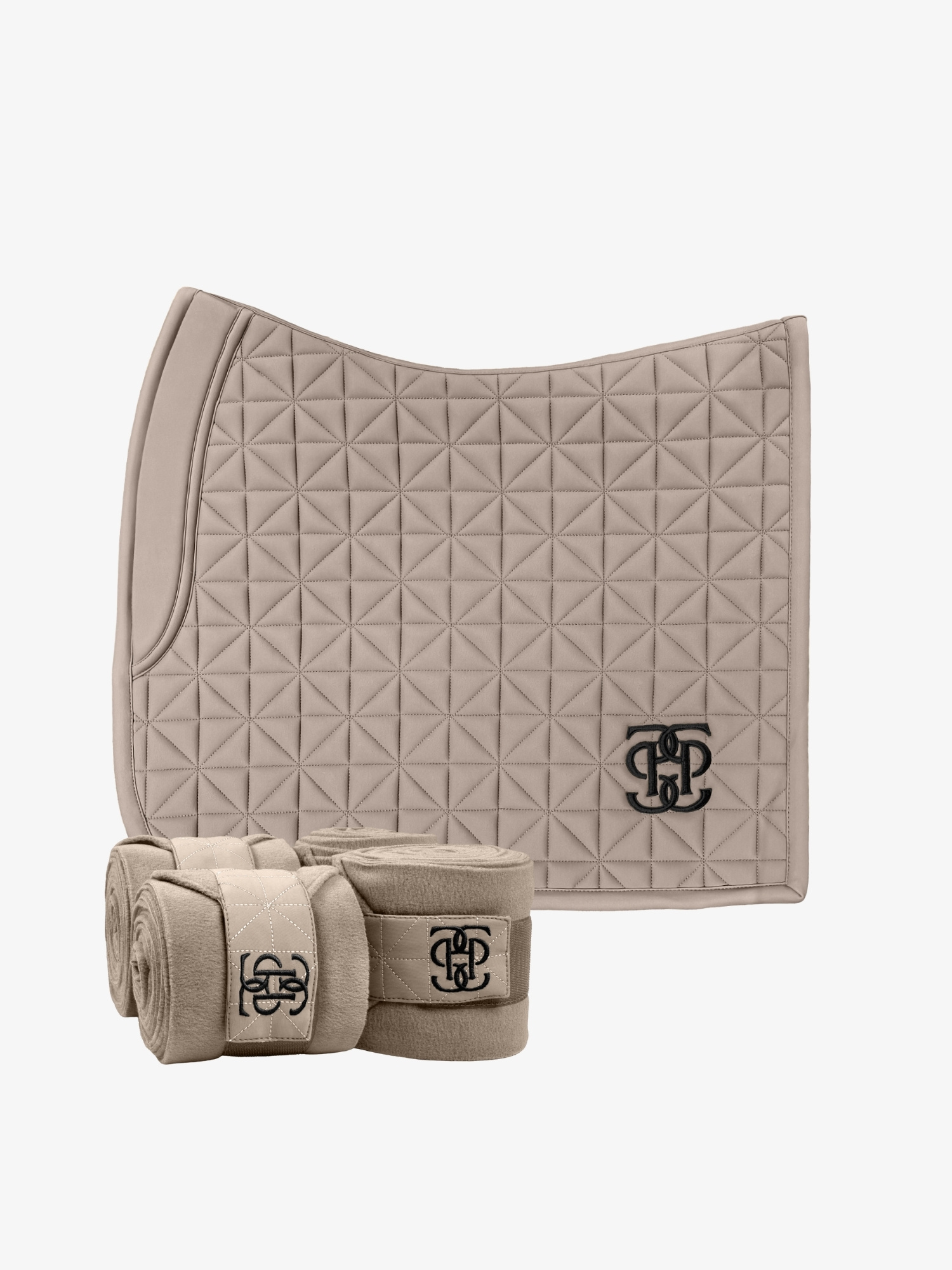Diamond Quilt Dressage Saddle Pad+ Polos Set