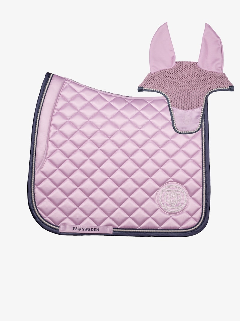 Pearl Monogram Dressage Saddle Pad + Ear Bonnet Pearl Monogram Dressage Saddle Pad + Ear Bonnet