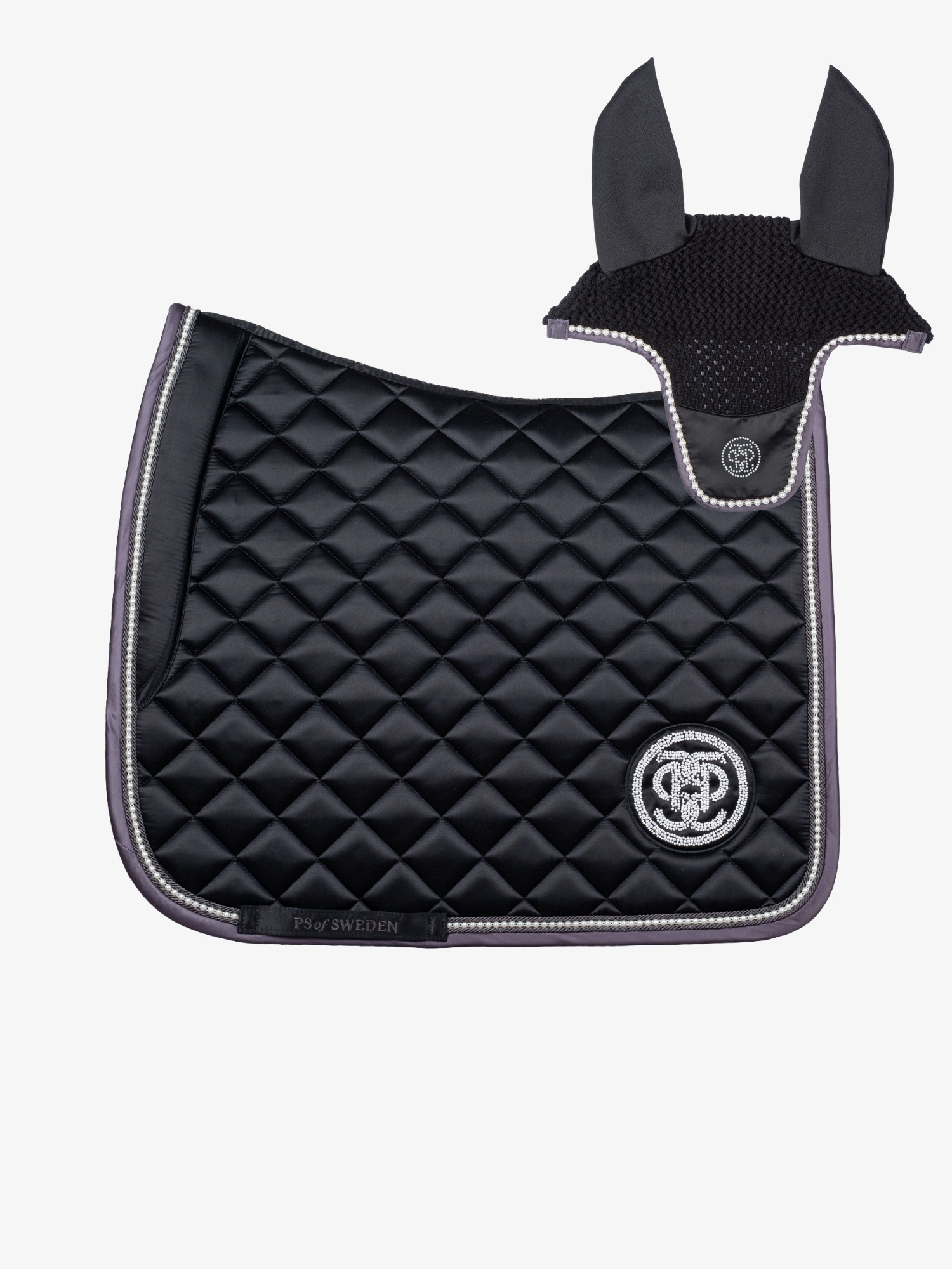 Pearl Monogram Dressage Saddle Pad + Ear Bonnet