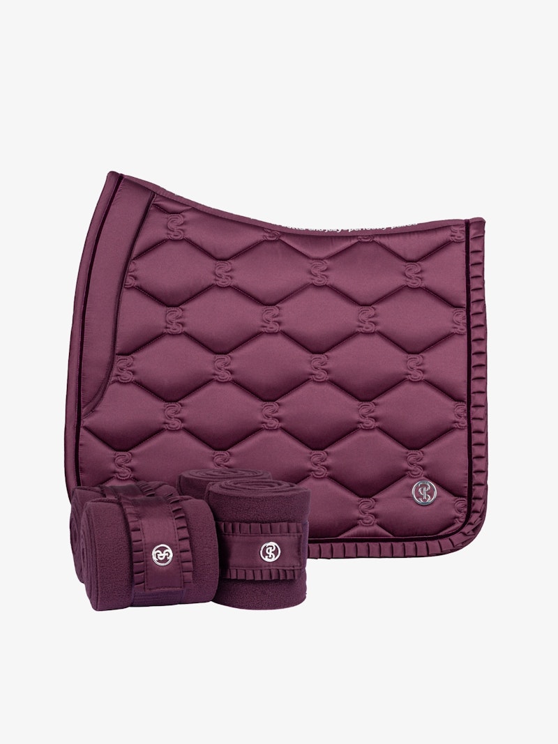 Saddle Pad Dressage Ruffle + Polos Ruffle Set Saddle Pad Dressage Ruffle + Polos Ruffle Set