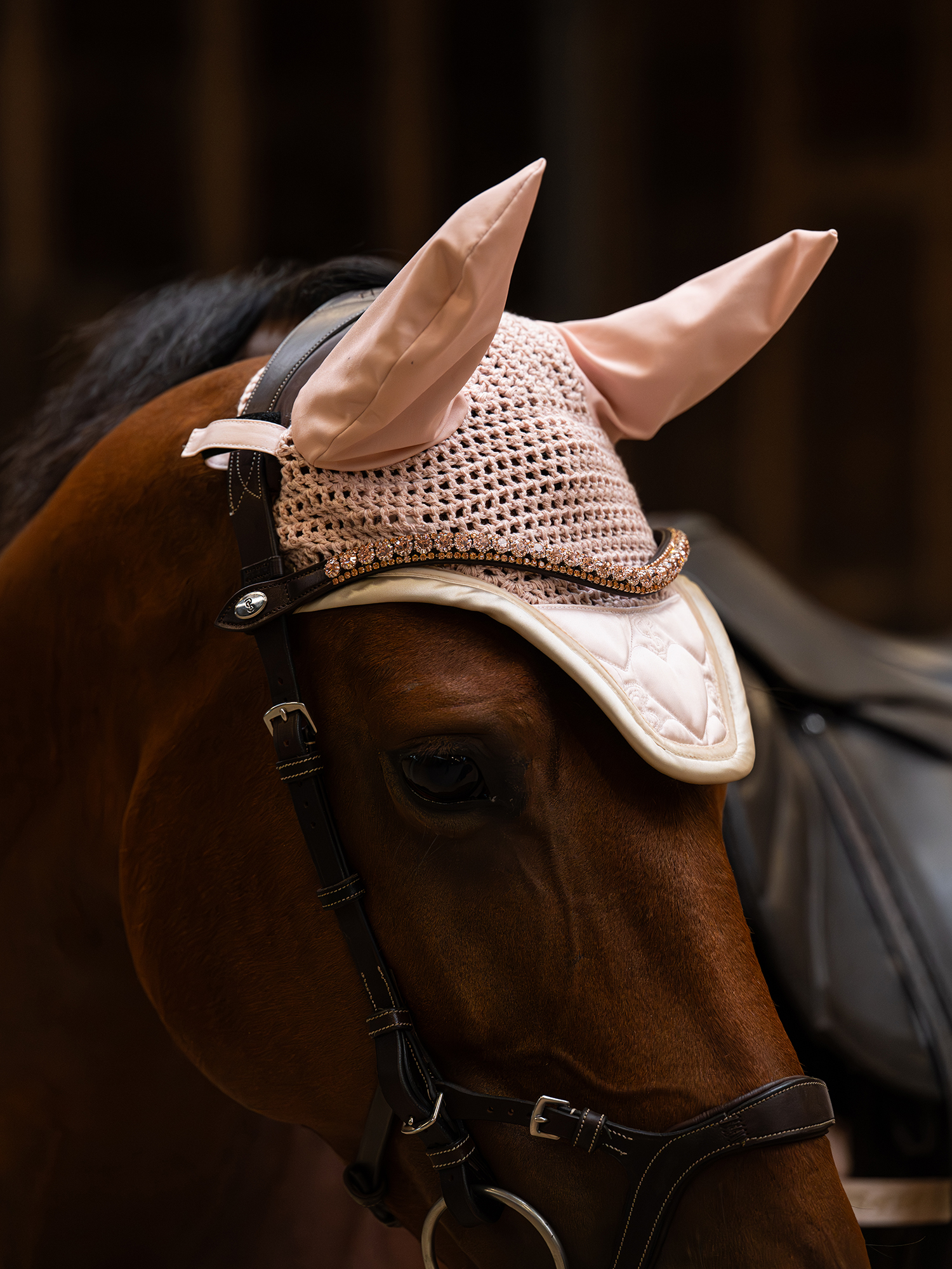 Ear Bonnet Quilted Heart