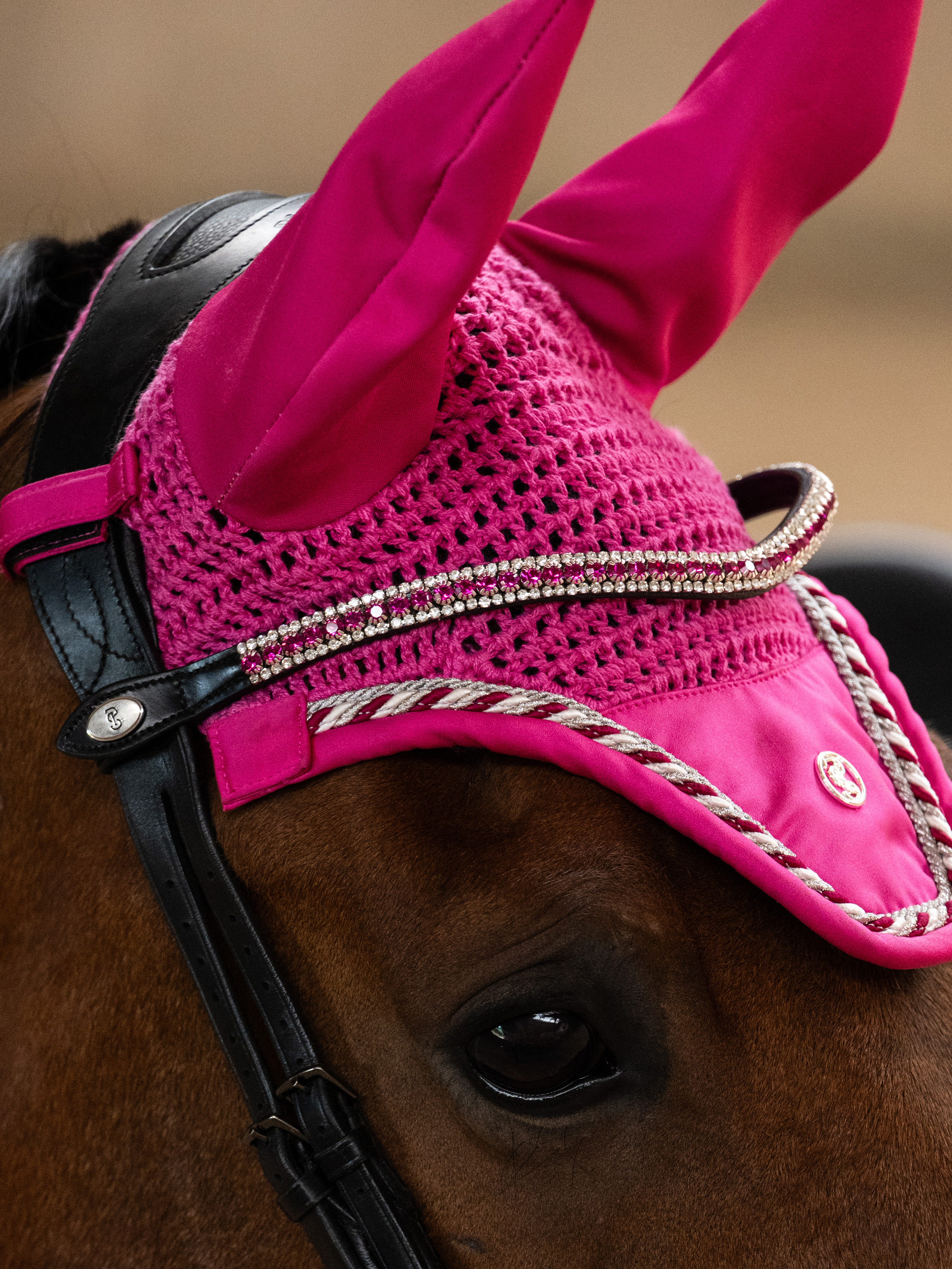 Browband The Original Delight Hibiscus Black Leather