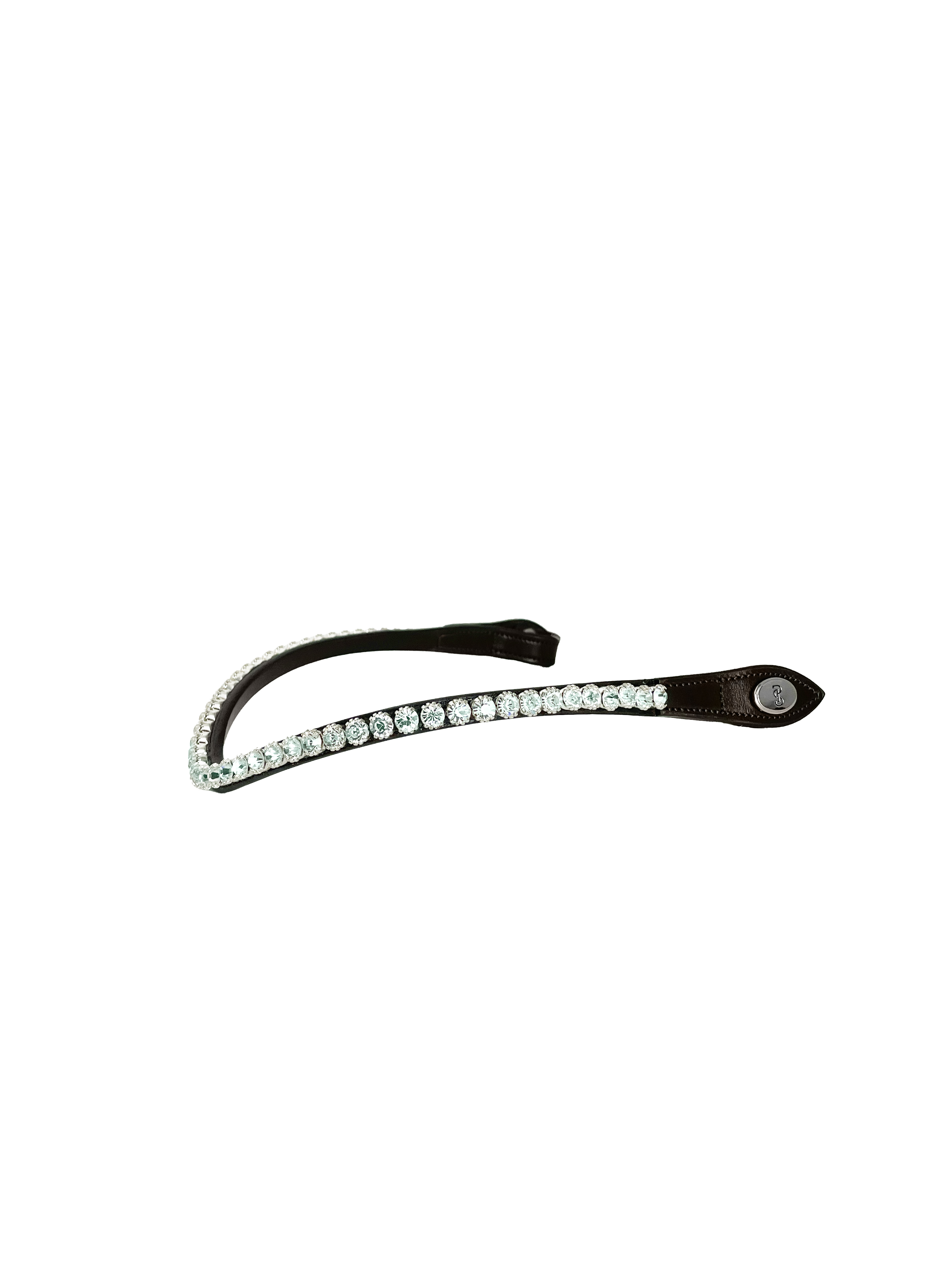 Browband Slim Arctic Aqua Brown Leather