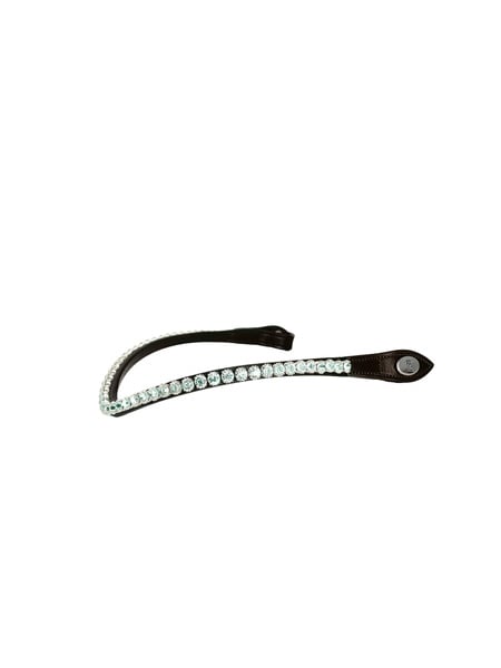 Browband Slim Arctic Aqua Brown Leather