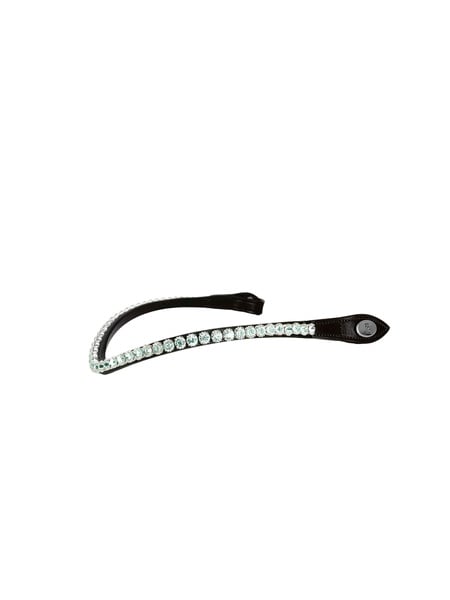 Browband Slim Arctic Aqua Black Leather