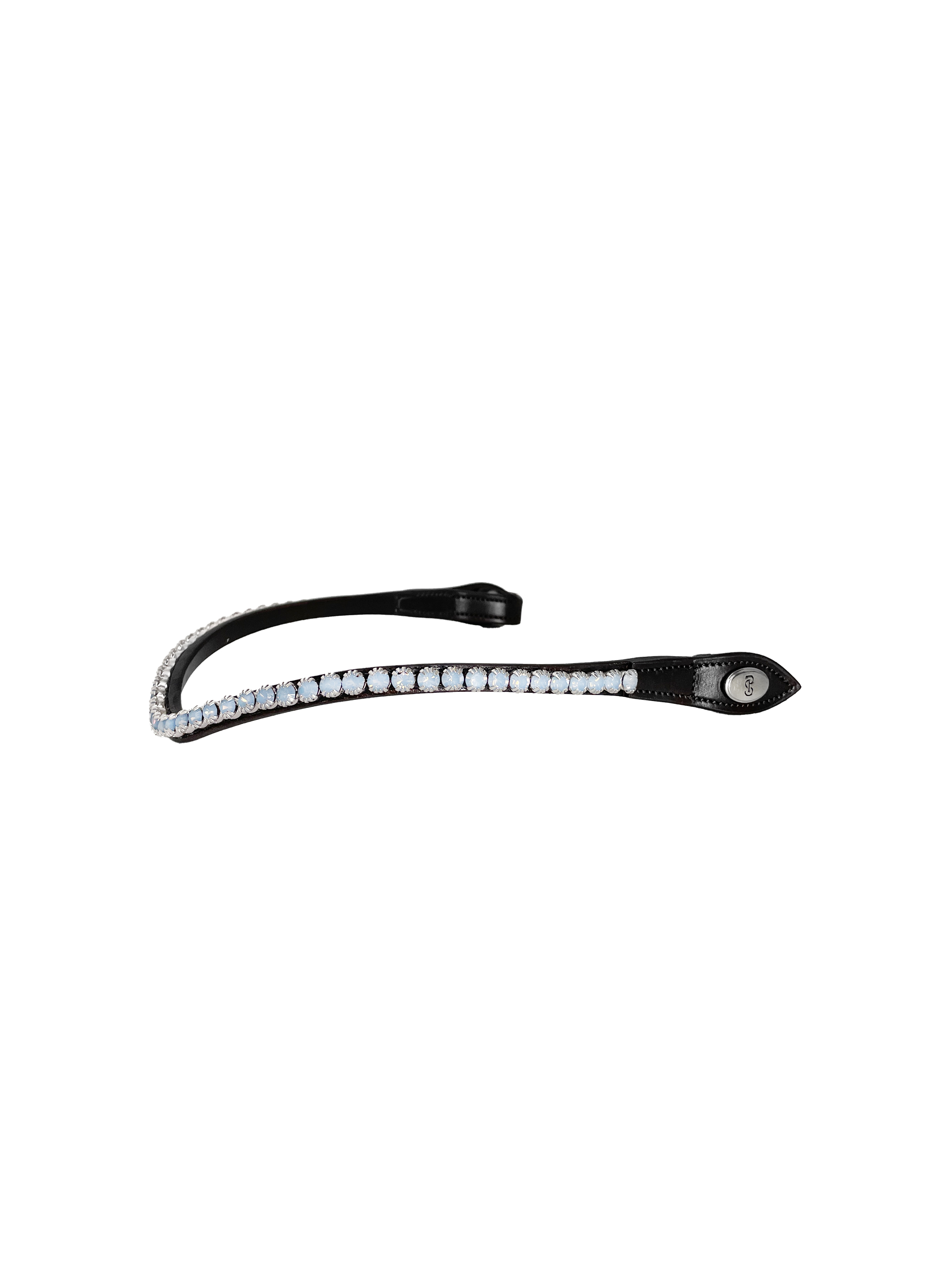 Browband Slim Morning Breeze Black Leather