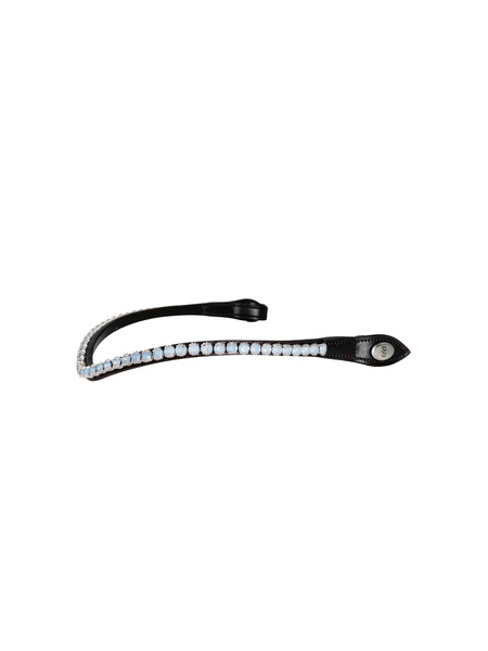 Browband Slim Morning Breeze Black Leather