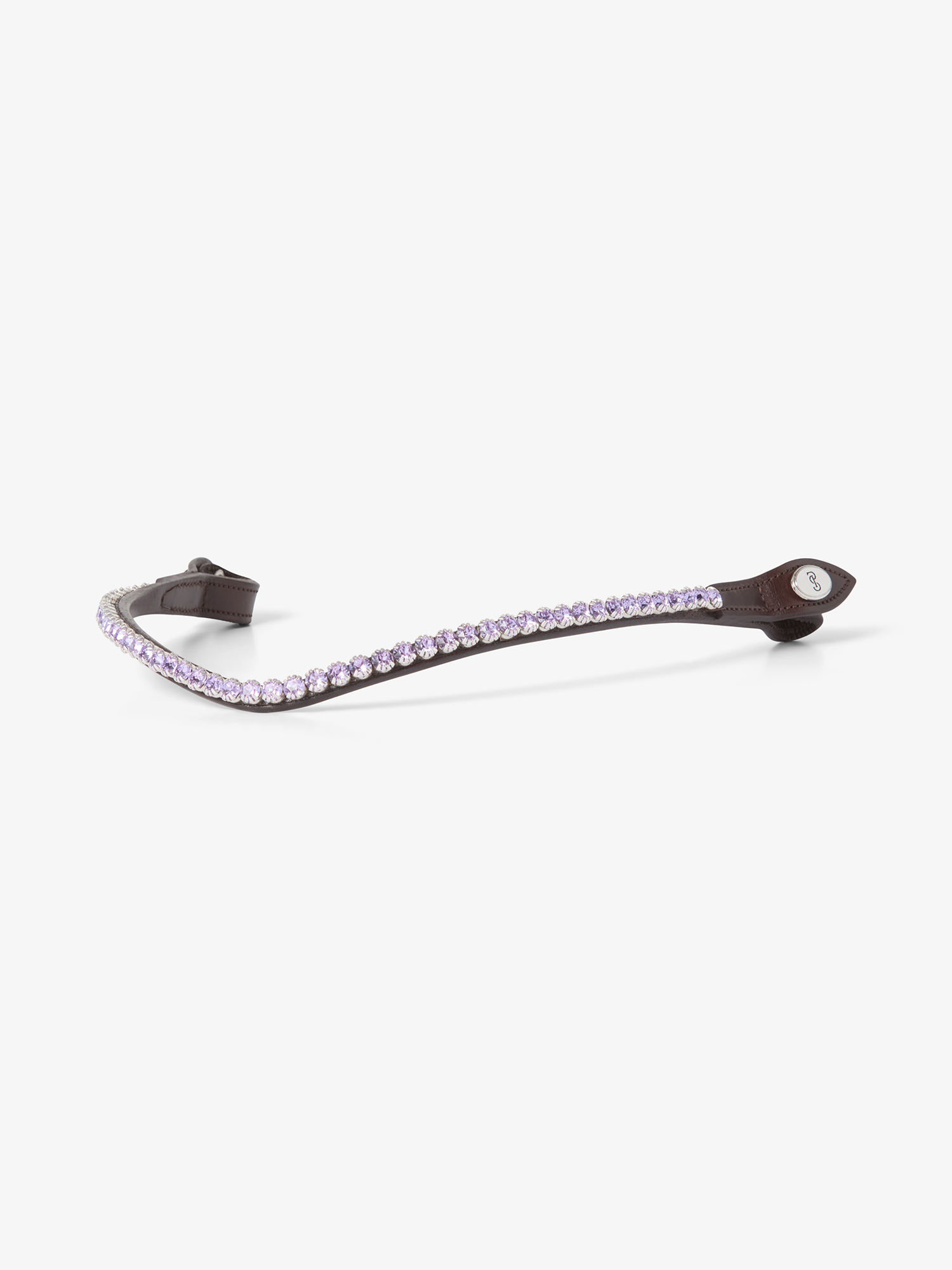 Browband Slim Heather Lilac Brown Leather