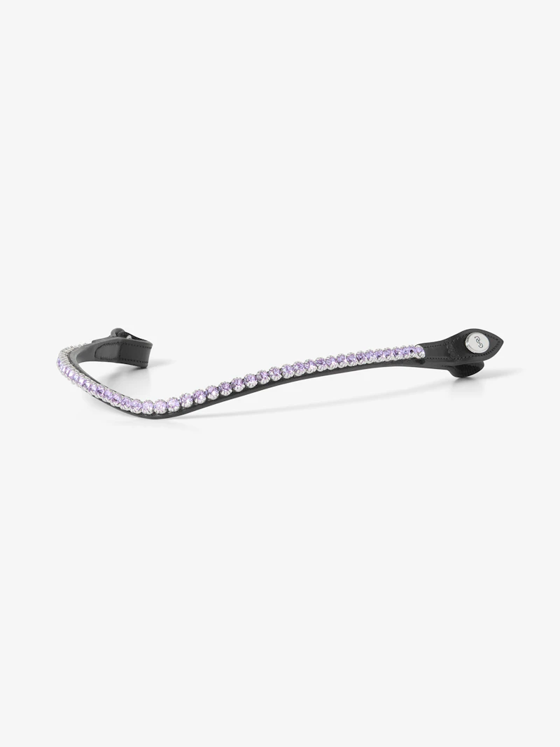 Browband Slim Heather Lilac Black Leather Browband Slim Heather Lilac Black Leather