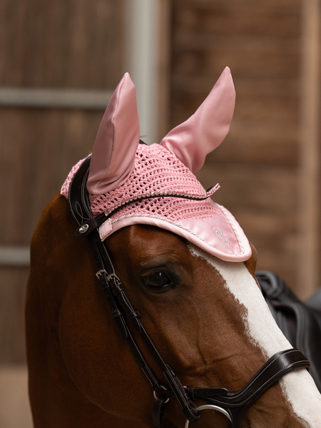 Browband Slim Hortensia Pink Brown Leather