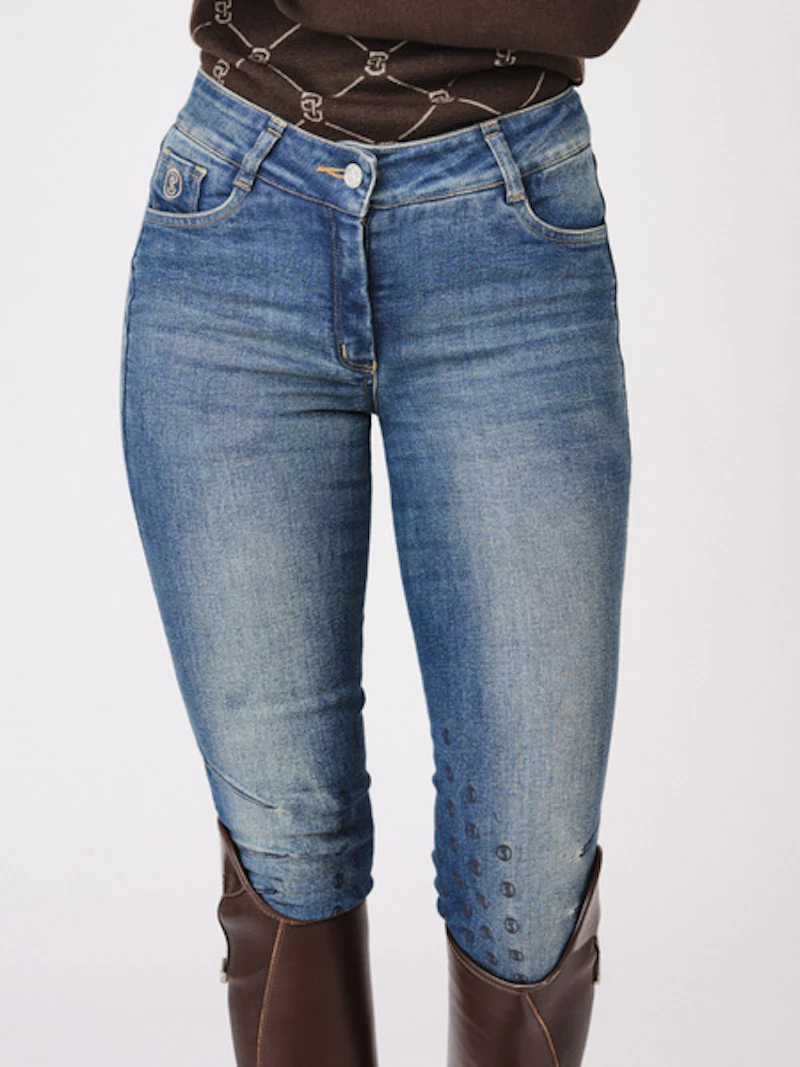 Ellie Half Grip Denim Breeches Ellie Half Grip Denim Breeches