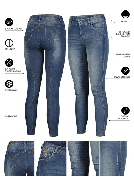 Maggie Full Grip Denim Breeches