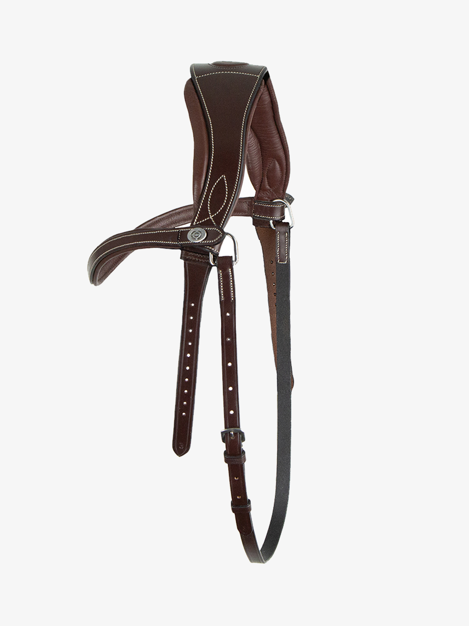 Throatlatch with White Stitches